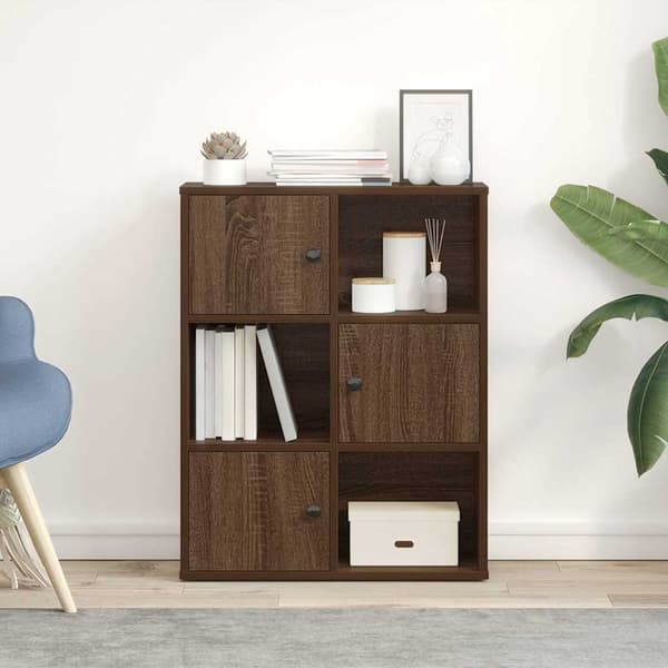 vidaXL Bokhylle brun eik 60x24x76,5 cm konstruert tre