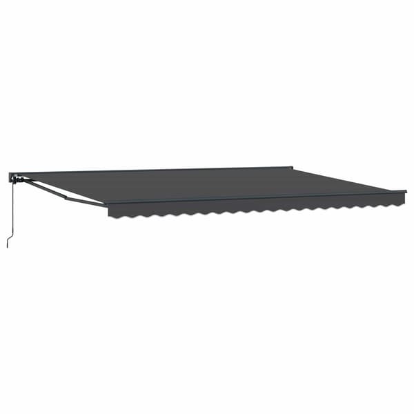 vidaXL Markisram Antracit 500 × 300 cm Polyester med PU-beläggning