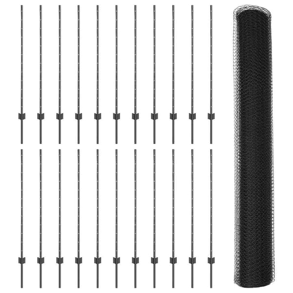 vidaXL Gjerde med innlegg. Grå 1.2 x 50 m Stål