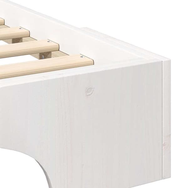 vidaXL Sängram Vit 100 x 210 cm Massiv furu