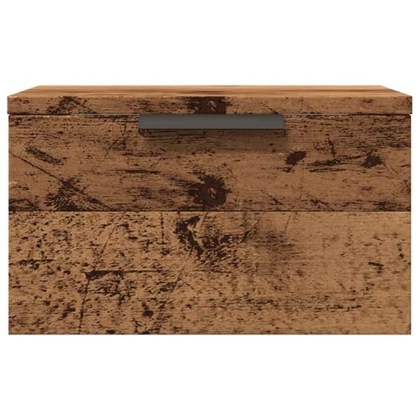 vidaXL Väggmonterade sängbord 2 st åldrat trä 34x30x20 cm