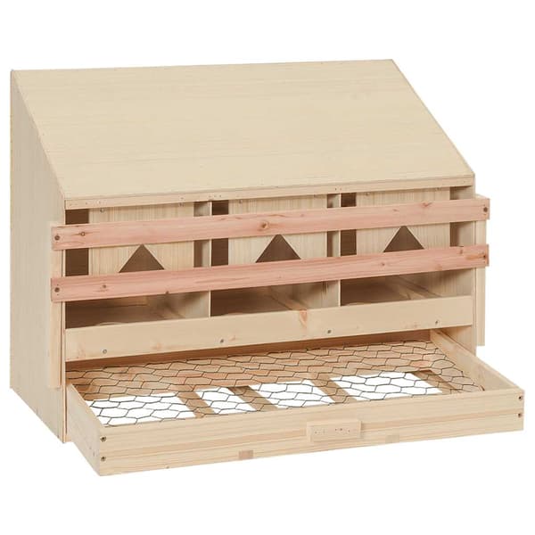 vidaXL Hekkeboks 3 rom 72x33x54 cm heltre furu