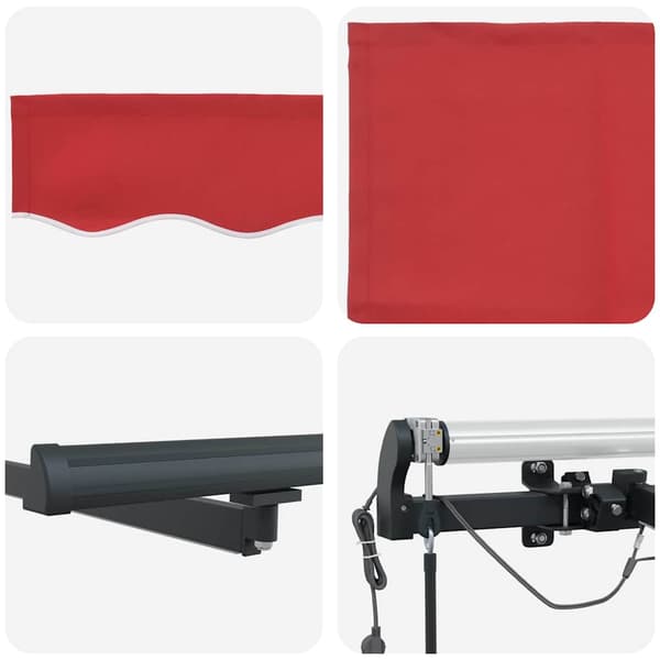 vidaXL Markis tyg med Röd 400 × 300 cm Polyester