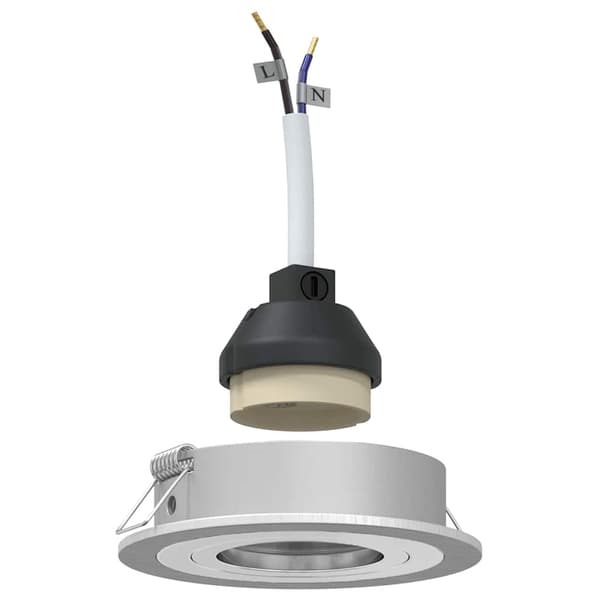 vidaXL Spotlight 24 pcs sølv 9 x 9 x 2 cm Aluminium