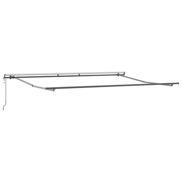 vidaXL Innvendbar Markise Hvit 400 × 350 cm Stoff og Aluminium