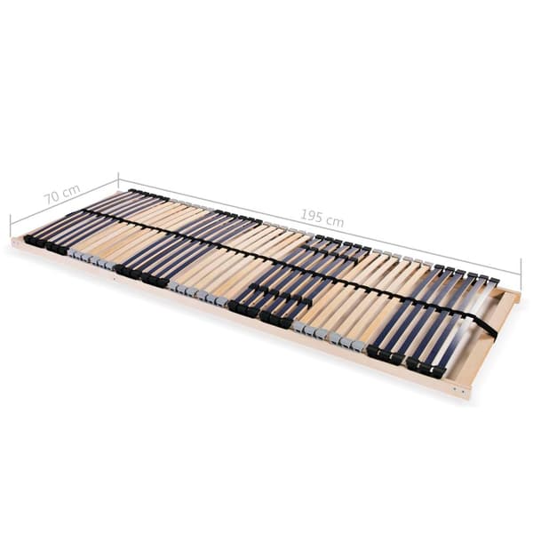 vidaXL Spilebase med 42 lameller 7 soner 70x200 cm