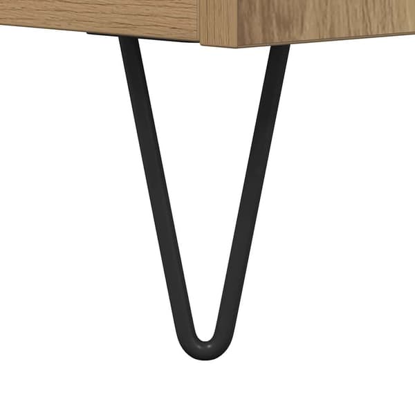 vidaXL Plateskap artisan eik 84,5x38x48 cm konstruert tre