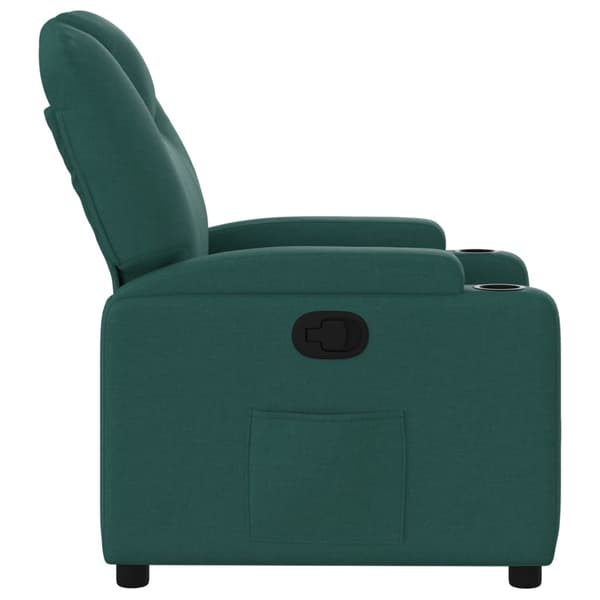 vidaXL Reclinerfåtölj mörkgrön tyg