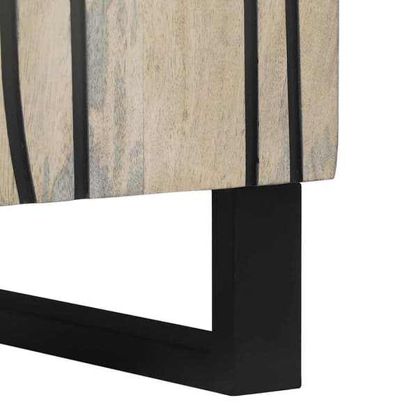 vidaXL Serviesskap Hvit 40 x 33 x 75 cm heltre mango