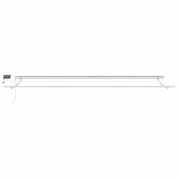 vidaXL Markise med Hvit 6 × 3,5 m Metall