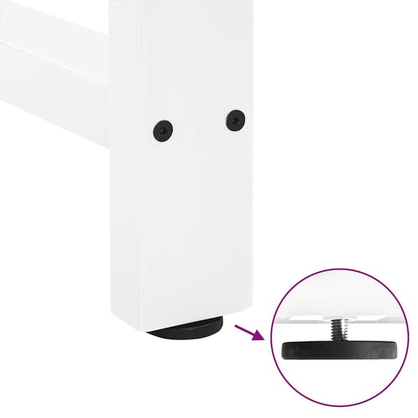 vidaXL Soffbordsben vit 2 st 50x(72-73) cm stål