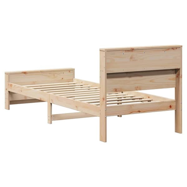 vidaXL Sengestamme med hodegjerde Brun 90 x 200 cm Konstruert tre