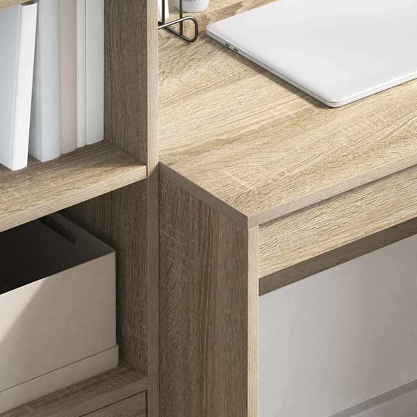 vidaXL Skrivebord Sonoma eik 90 x 50 x 76 cm