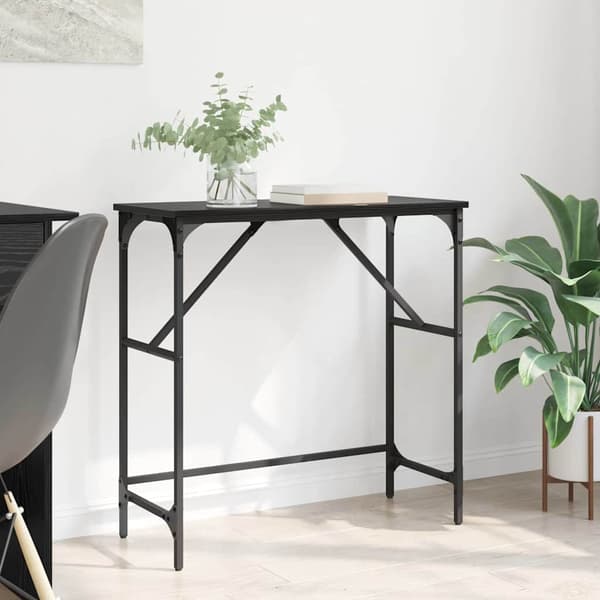 vidaXL Konsollbord Svart Eik 75 x 32 x 75 cm Konstruert tre