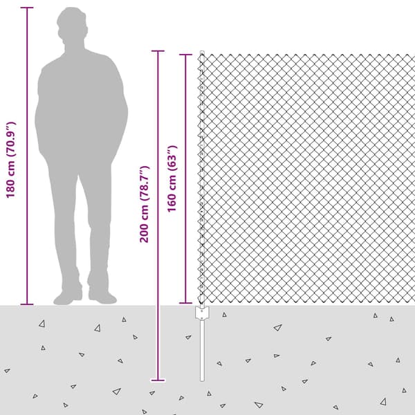 vidaXL Gjerde med innlegg. grønn 1.6 x 10 m Stål
