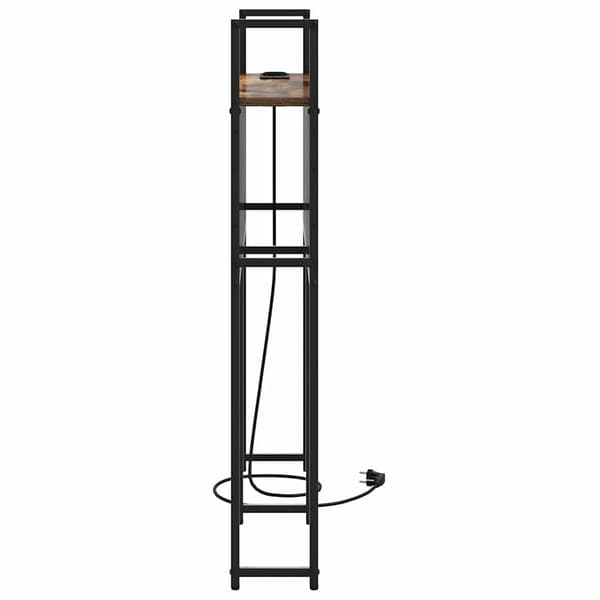vidaXL Oppbevaringshodegjerde med Ladeplass Røkt eik 78 x 15 x 98 cm