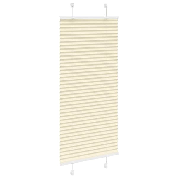 vidaXL Plisserad persienn cremefärgad 55x100cm tyg bredd 54,4cm