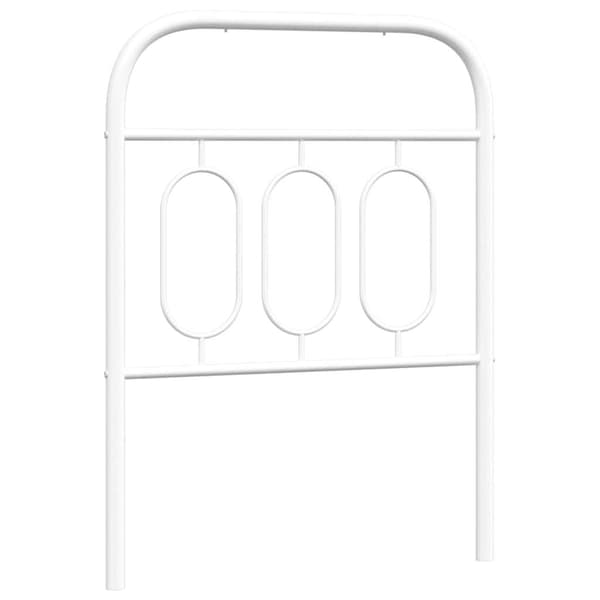 vidaXL Utskiftbar sengegavl i metall hvit 75 cm