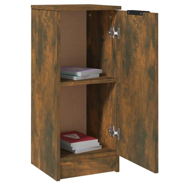 vidaXL Skjenk røkt eik 30x30x70 cm konstruert tre