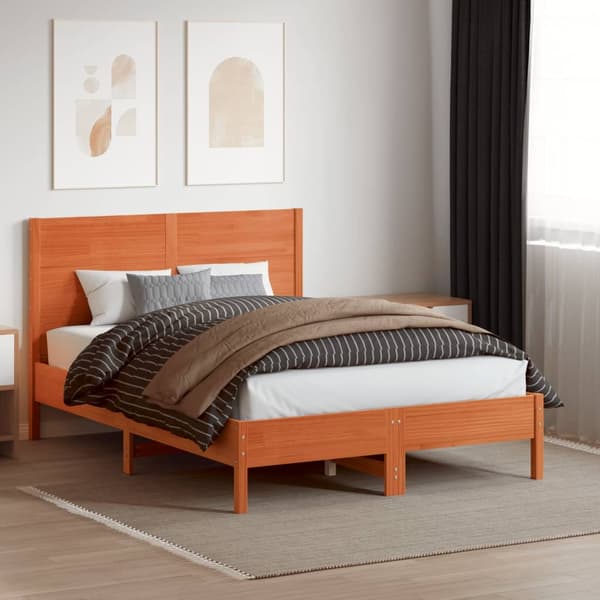 vidaXL Hodegavl voksbrun 160 cm heltre furu