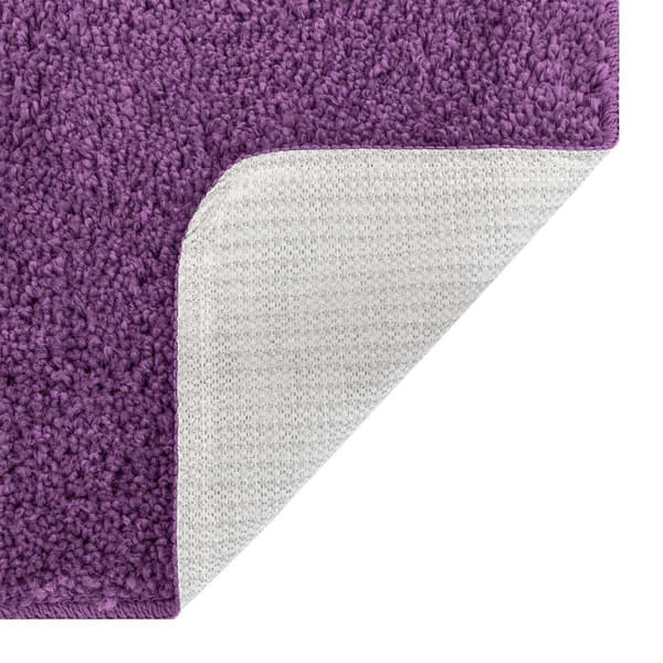 vidaXL Lila Mikrofiber 60 x 90 cm Badrumsmattor Rektangulär Modern