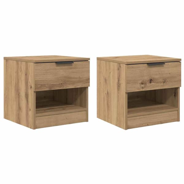 vidaXL Sengeskap 2 pcs Artisan Eik 40 x 39 x 40cm Konstruert tre