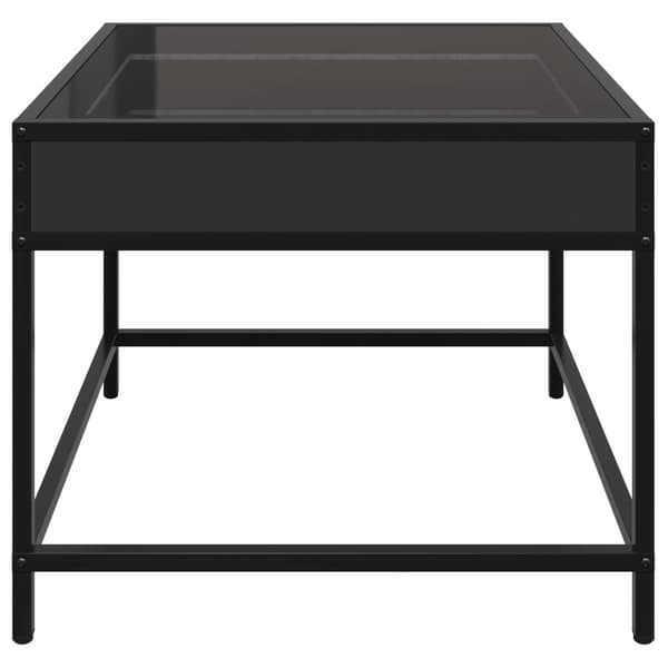 vidaXL Soffbord med Infinity LEDs svart 50x50x41 cm