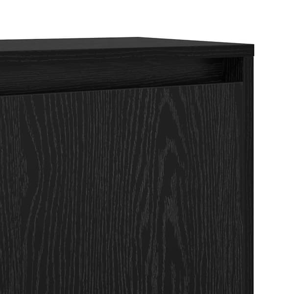 vidaXL Serviesskap Svart Eik 97 x 29 x 75 cm Konstruert tre