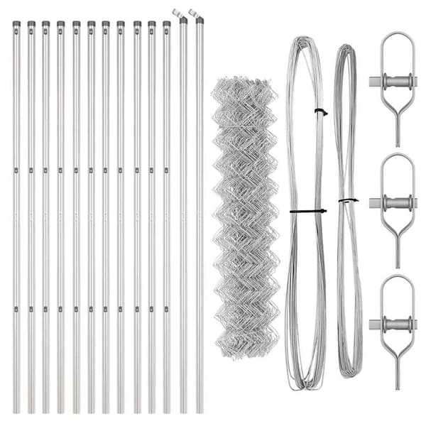 vidaXL Gjerdepåle sølv 25 x 1,2 m (60 x 60 mm mesh) Stål