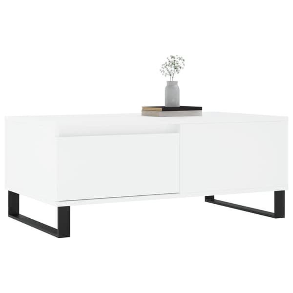 vidaXL Soffbord vit 90x50x36,5 cm konstruerat trä