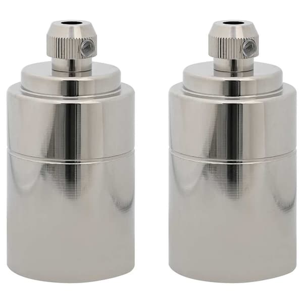 vidaXL Lamphållare 2 st Satin Nickel E27