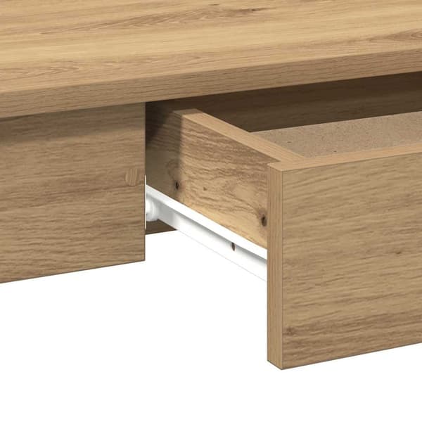 vidaXL Skrivebord artisan eik 100x45x75 cm konstruert tre