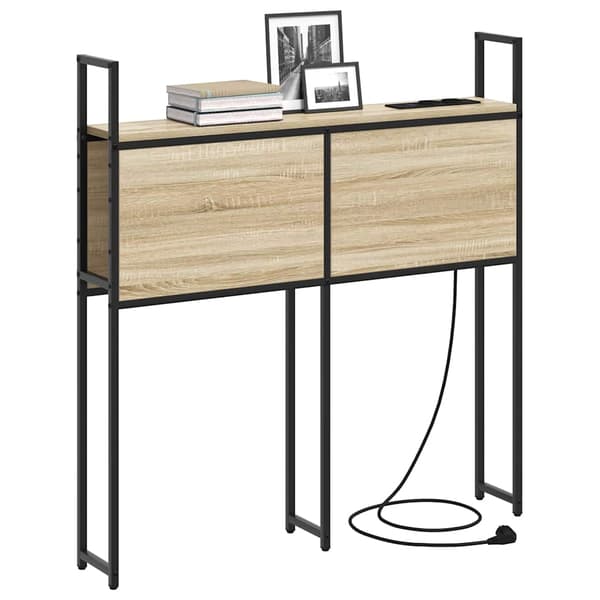 vidaXL Oppbevaringshodegjerde med Ladeplass Sonoma eik 78 x 15 x 98 cm