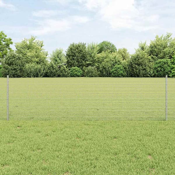 vidaXL Gjerde med innlegg. sølv 0.6 x 50 m Stål