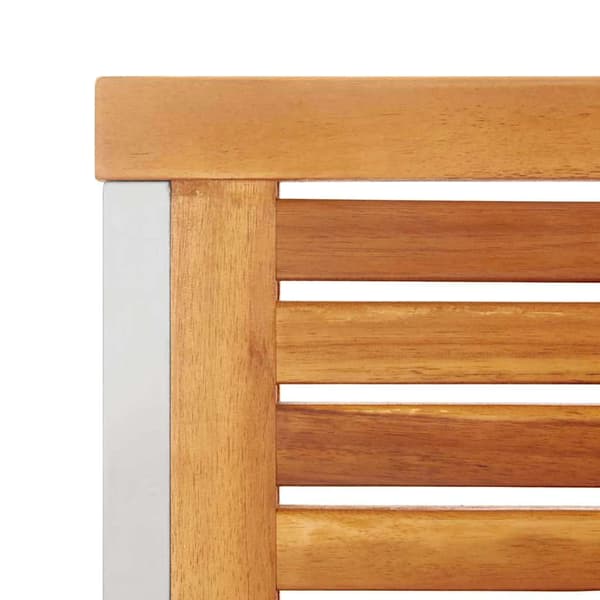 vidaXL Solstol 3 pcs Brun Solid akasietre