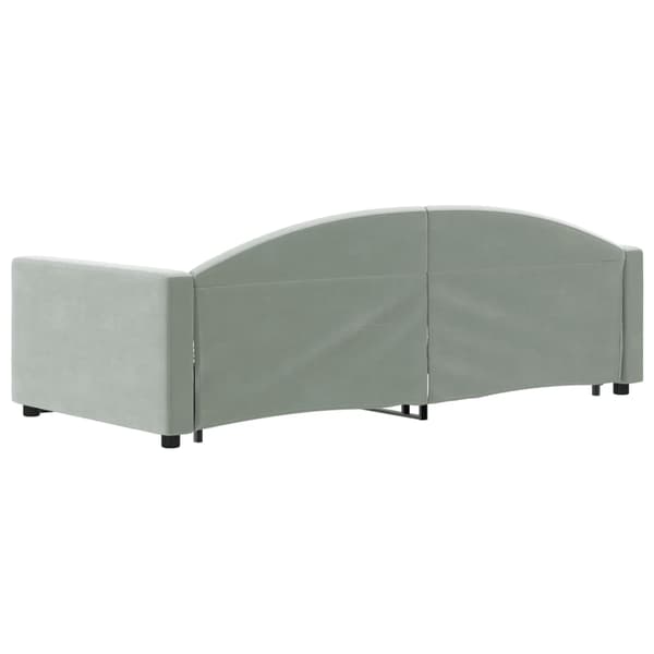 vidaXL Dagbädd utdragbar ljusgrå 90x190 cm sammet