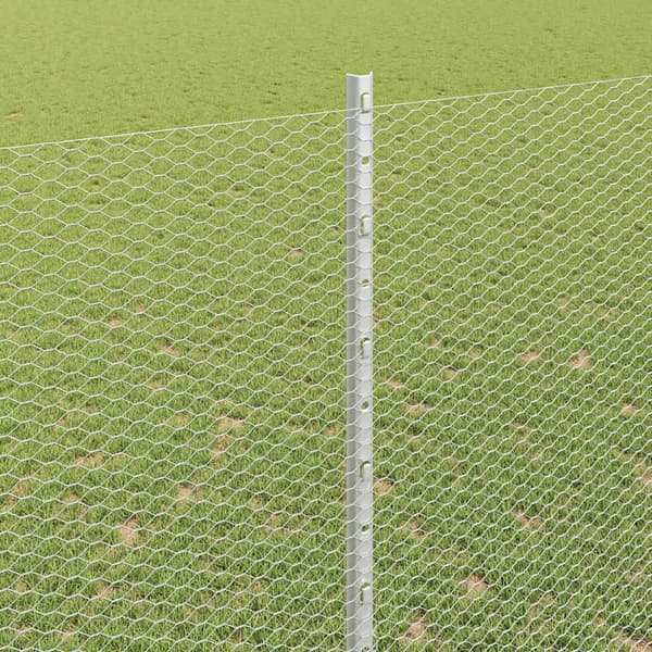 vidaXL Gjerde med innlegg. sølv 1.6 x 25 m Stål