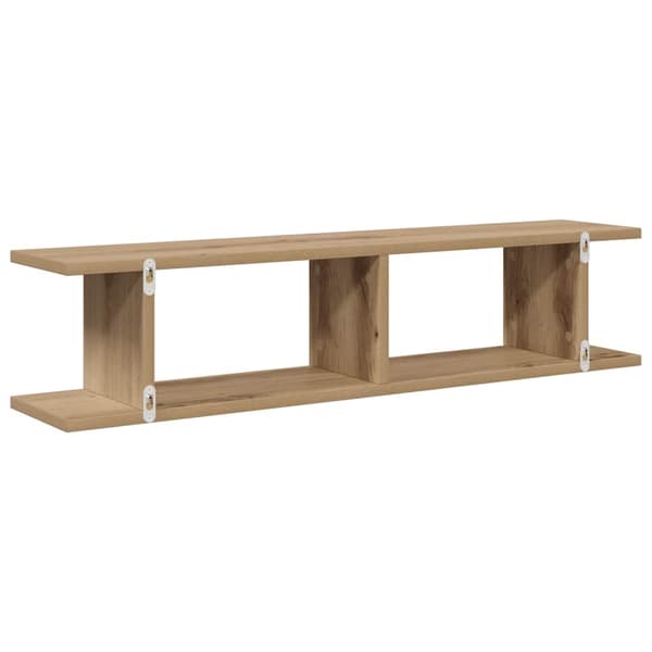 vidaXL Vegghyller 2 stk artisan eik 90x18x20 cm konstruert tre