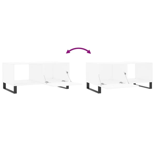 vidaXL Soffbord vit 90x50x40 cm konstruerat trä
