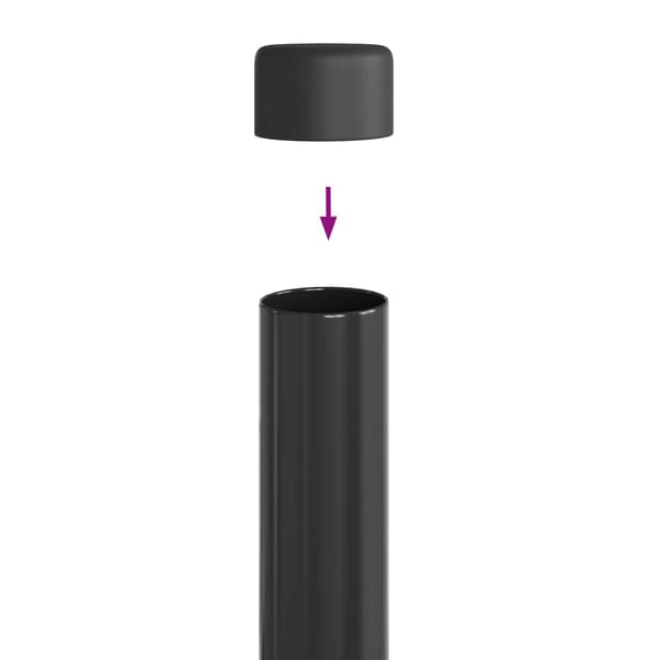 vidaXL Stängselstolpe 2 pcs Grå 100 cm Pulverlackerad stål