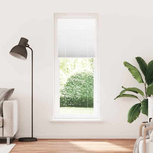 vidaXL Plisserad persienn vit 80x200 cm tyg bredd 79,4 cm polyester