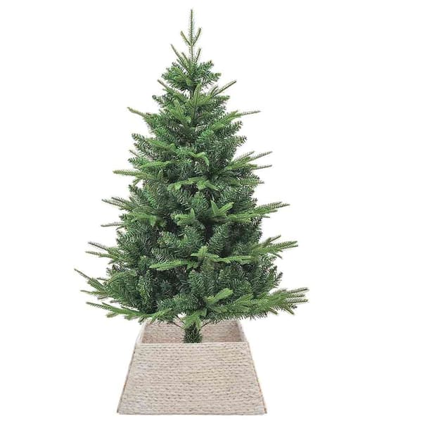 vidaXL Julgransring Vit 70 x 70 x 28 cm Vattenhyacint