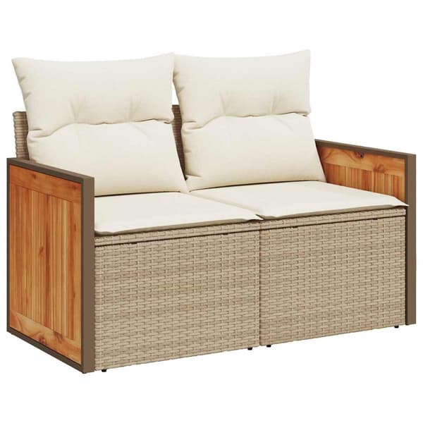 vidaXL 7-delars Trädgårds-Dining Set Svart Poly Rattan