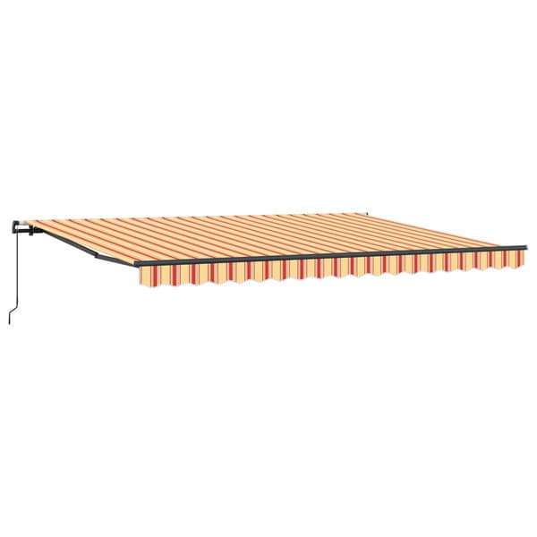 vidaXL Utfällbar markis Gul och Orange 450 × 300 cm Polyester och Stål