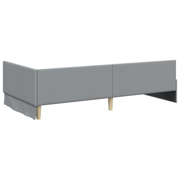 vidaXL Hörnssängram Ljusgrå 80 x 200 cm tyg