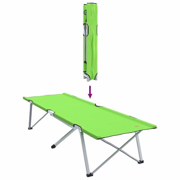 vidaXL Sammenleggbar camping seng grønn 194 x 62,5 x 42,5 cm
