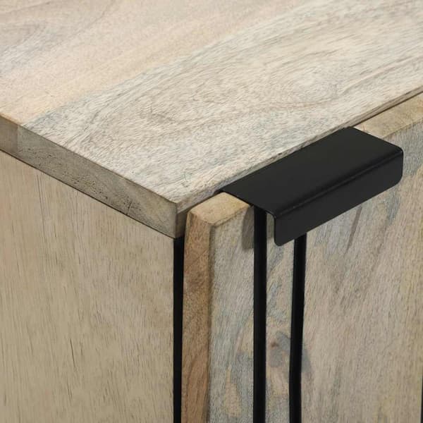 vidaXL Serviesskap Hvit 40 x 33 x 75 cm heltre mango