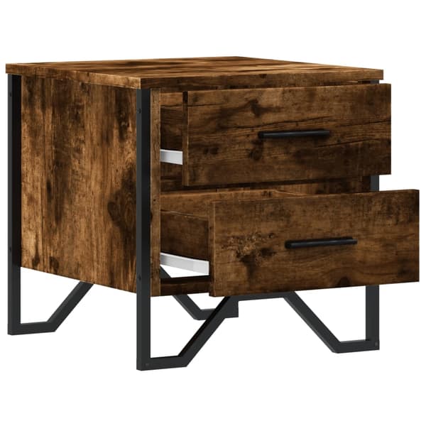 vidaXL Nattbord 2 stk røkt eik 40x41x40 cm konstruert tre