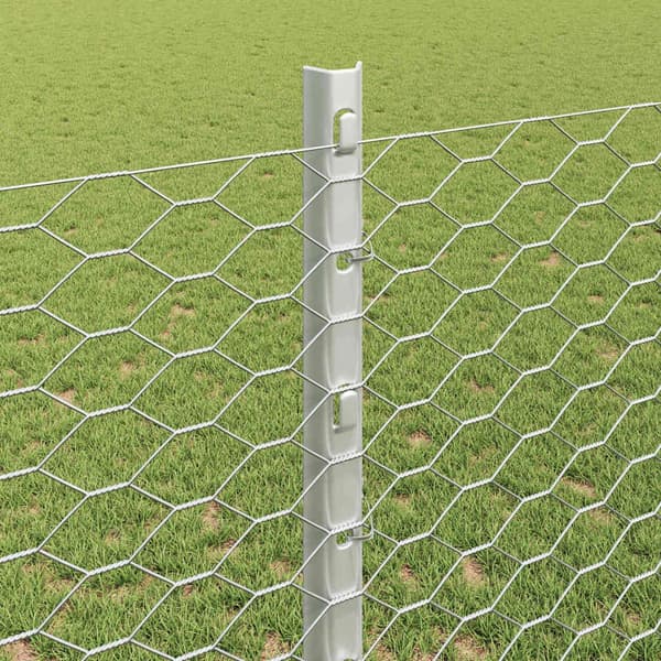 vidaXL Gjerde med innlegg. sølv 1.2 x 50 m Stål