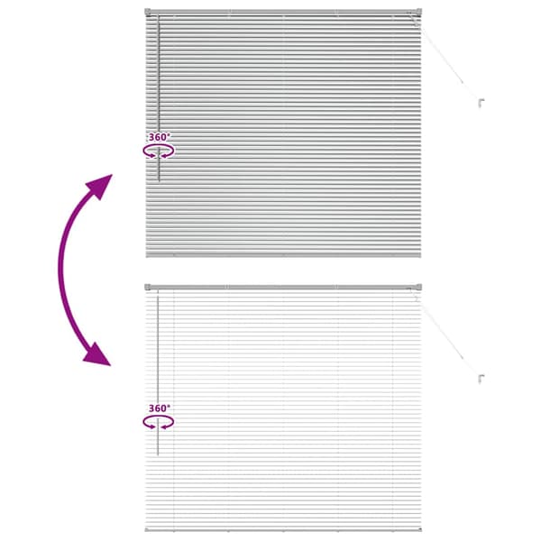 vidaXL Persienner Silver 130 x 150 cm Aluminium